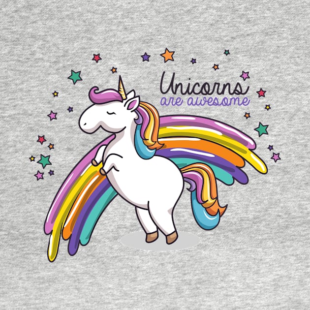 Unicorns Are Awesome by Vegan Squad